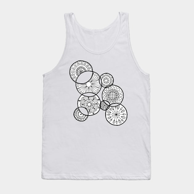 Abstract Mixed Mandala Circles Tank Top by calenbundalas